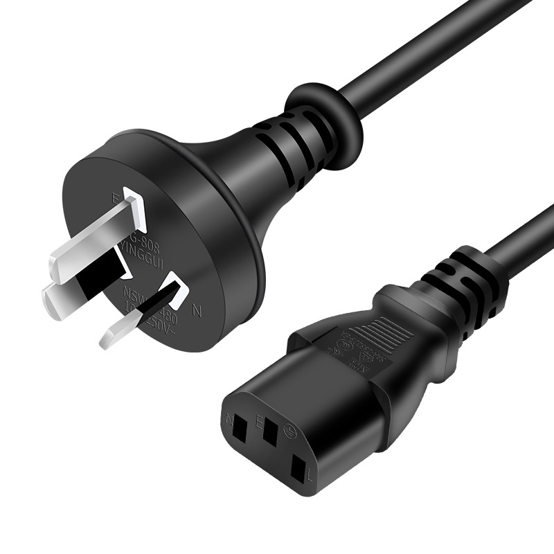 SAA certificó el cable eléctrico estándar australiano del enchufe del estándar tres el cable eléctrico estándar australiano del cable eléctrico de la cola del cable eléctrico