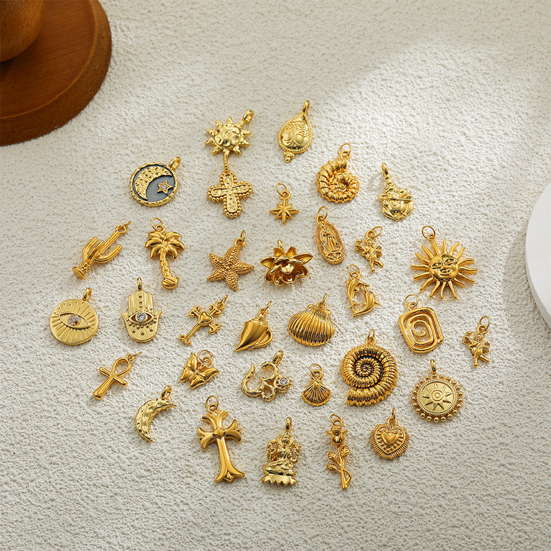 18K Gold Chain Birthstone Necklace Accessories, Personalized DIY Detachable Pendant, Fashionable and Versatile, Cross-Border