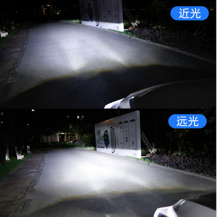 Y6D viene con doble lente de luz mini H4 lejos y cerca integrado Super brillante coche LED gran bombilla fuerte luz de la motocicleta ojo de pez