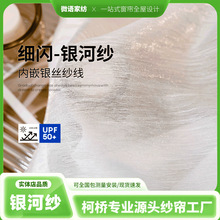 梦幻银河纱帘法式轻奢氛围感客厅卧室新款肌理白纱微透人阳台窗纱