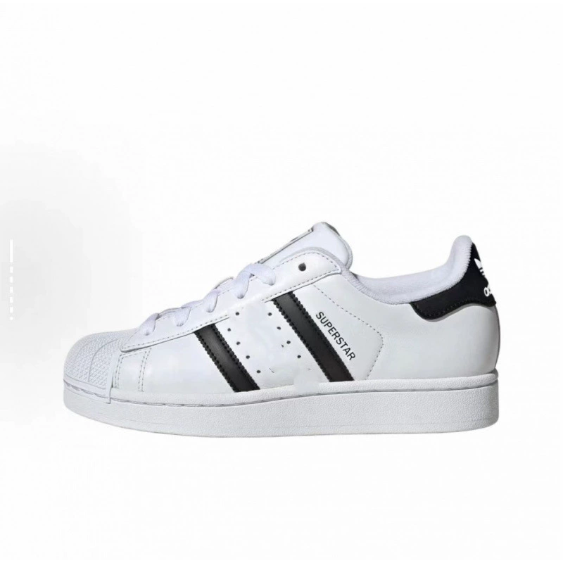 Кроссовки унисекс (Adidas) с пластиковым носком, дышащие, вуличный стиль, чёрно‑белые, 35–45