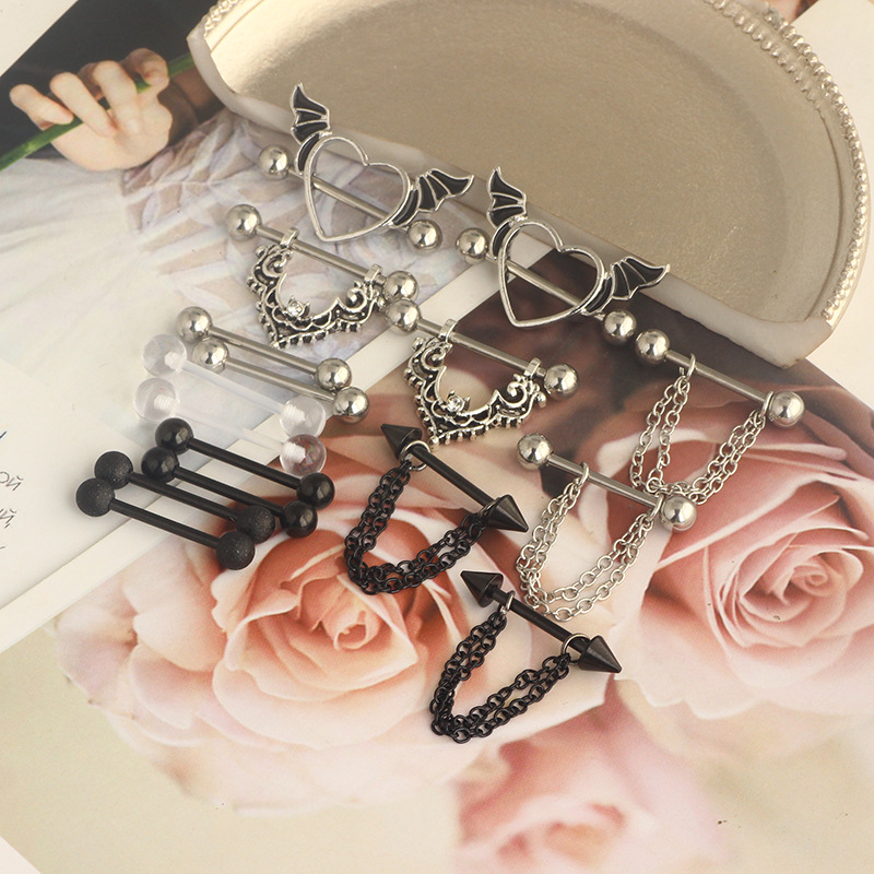 Labret piercing jewelry detail image