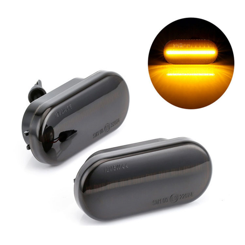 Aplicable a Volkswagen Golf / Passat / Charon / Luz amarilla LED hoja de lámpara de borde de la lámpara de dirección lateral