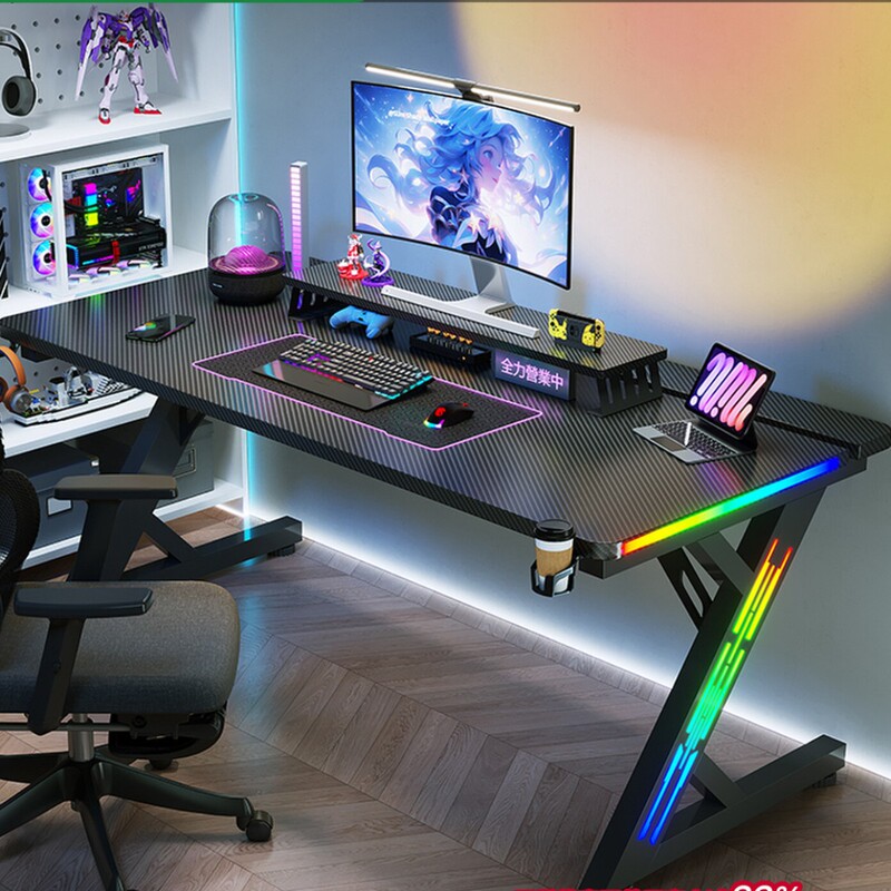 E-Sports Table, Solid Wood Computer Table, Desktop Home Study Desk, Carbon Fiber Gaming Table, Can Be Equipped with a Robotic Arm, Video Game Table E-Sports Table, Solid Wood Computer Table, Desktop Home Study Desk, Carbon Fiber Gaming Table, Can Be Equipped with a Robotic Arm, Video Game Table