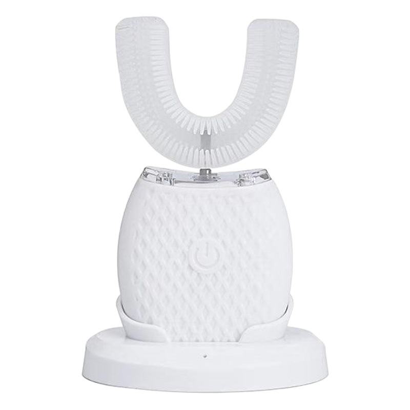 Cepillo de Dientes Eléctrico en Forma de U de ABS Recargable USB 3 Velocidades para Limpieza Dental image 1