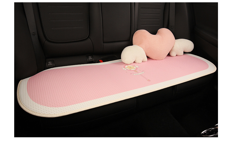 Pink Water Ice Moon Car Seat Cushion Four Seasons Neutral Cute Cartoon Seat Cover Half Pack Seat Cover Seat Cushion Single Piece Fabric