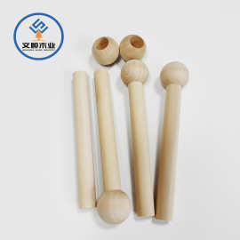 工厂批发实木荷木橡胶木小木棒木圆棍洞洞板配件儿童玩具乐器配件