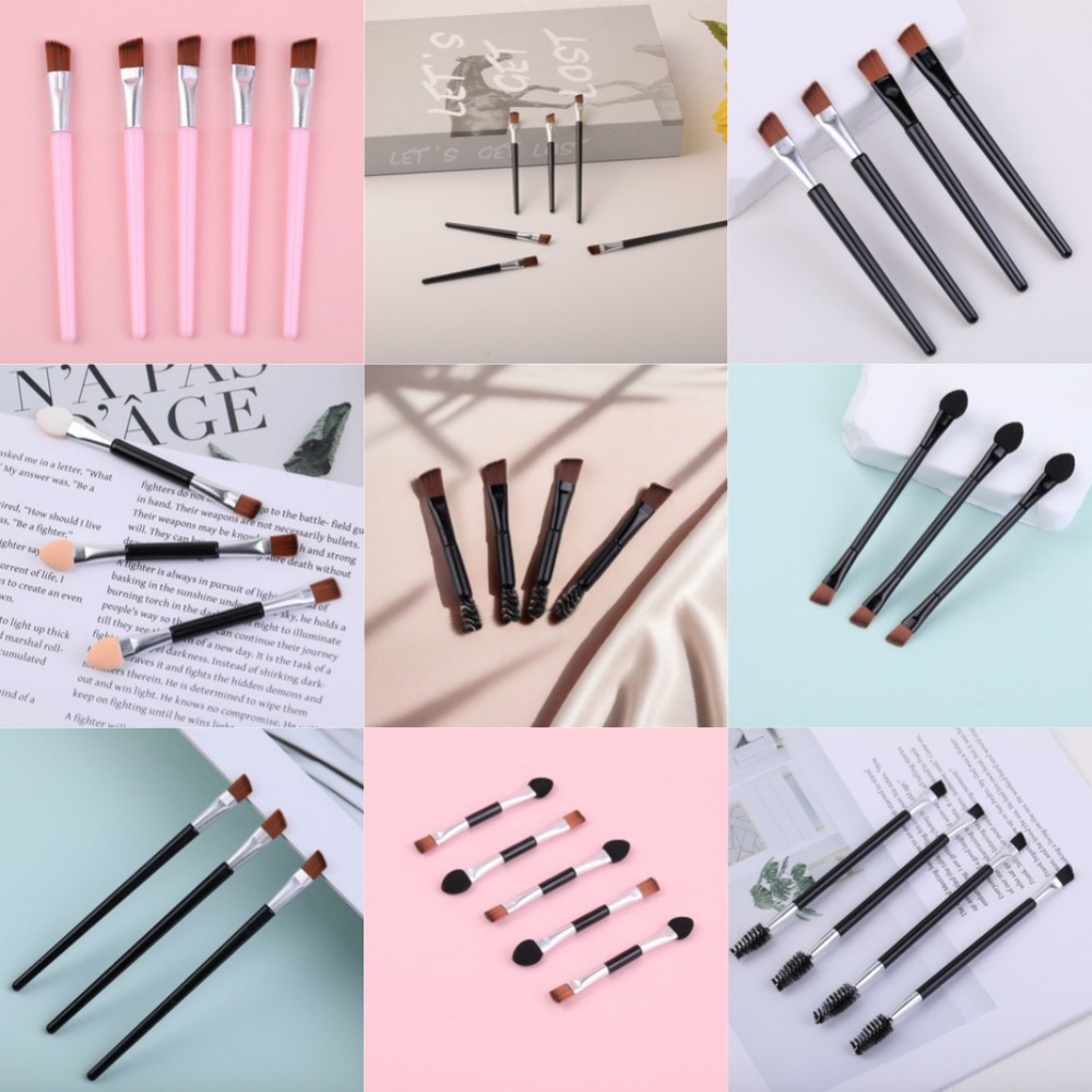 Multifuncional eye shadow stick eye shadow cepillo de doble cabeza mini cepillo de látex de algodón desechable herramienta de maquillaje de belleza