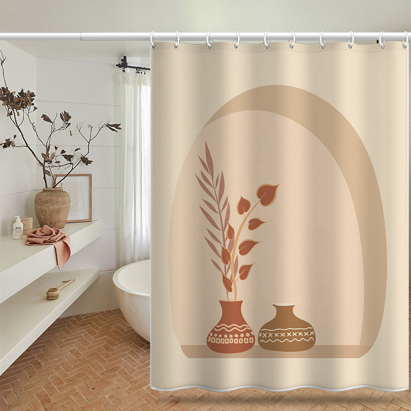 Abstract Flower Vase Waterproof C, Bestseller, 3D Printed Morandi Art Bouquet, Thickened Polyester Shower_voghion.com
