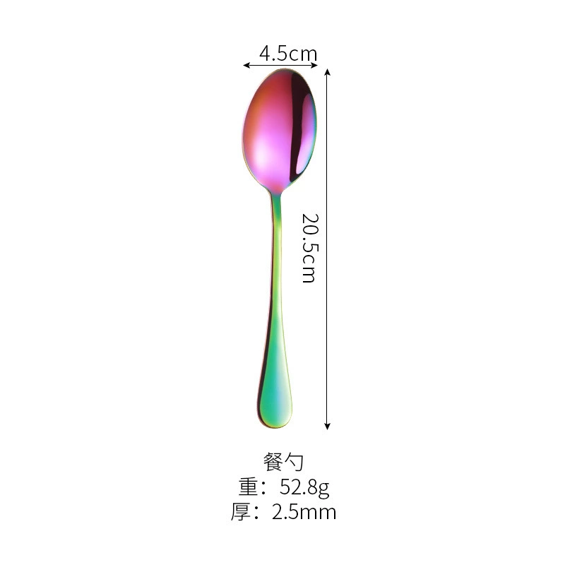 Amazon 1010 stainless steel tableware fantasy colored knife and fork tablet suit