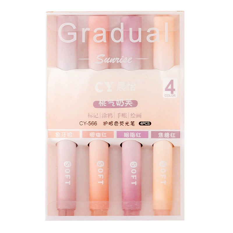 Fluorescence crayons for students, marker, gradient, eyes protection