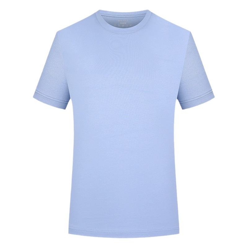 50 5a antibacteriano anti-ácaro mercerizado de doble cara grupo cuello redondo manga corta ropa de trabajo camisa cultural camisa de publicidad camiseta de personalización