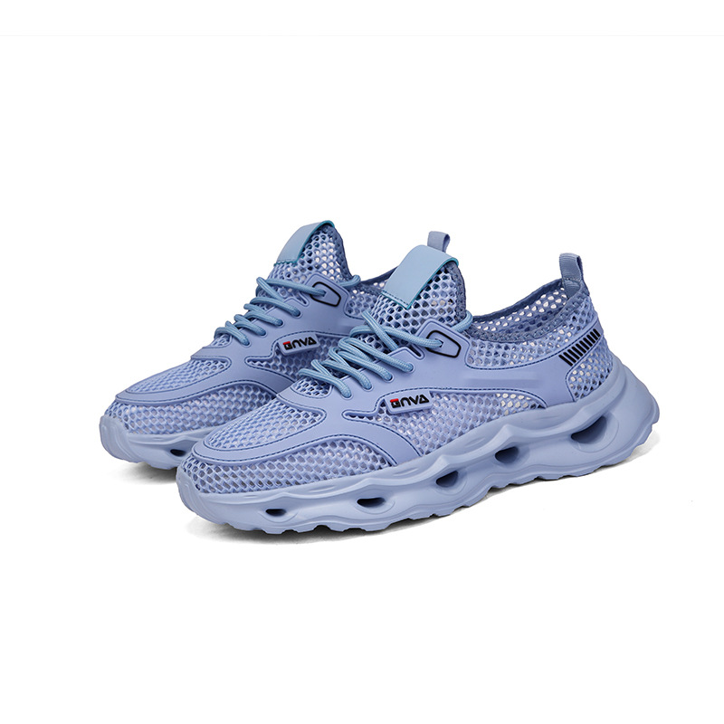 2025 zapatos casuales deportivos transpirables de malla de verano transfronterizo para hombres, agujeros huecos, sandalias de moda para hombres al aire libre al por mayor image 8