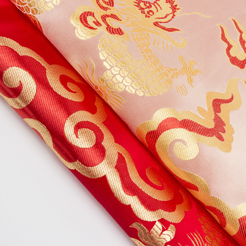 国风系列提花面料 大龙  年服 新中式 童装 鞋材 箱包面料 厂家