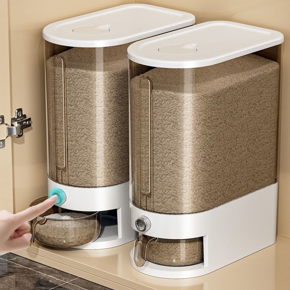 2025新款按压式米桶家用防虫密封食品级米箱米面收纳瓶储米缸