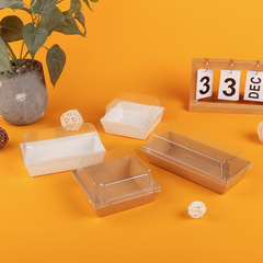 Sandwich meat floss and shellfish packaging box cake roll snow meiniang towel roll box puff pastry pancake blister box