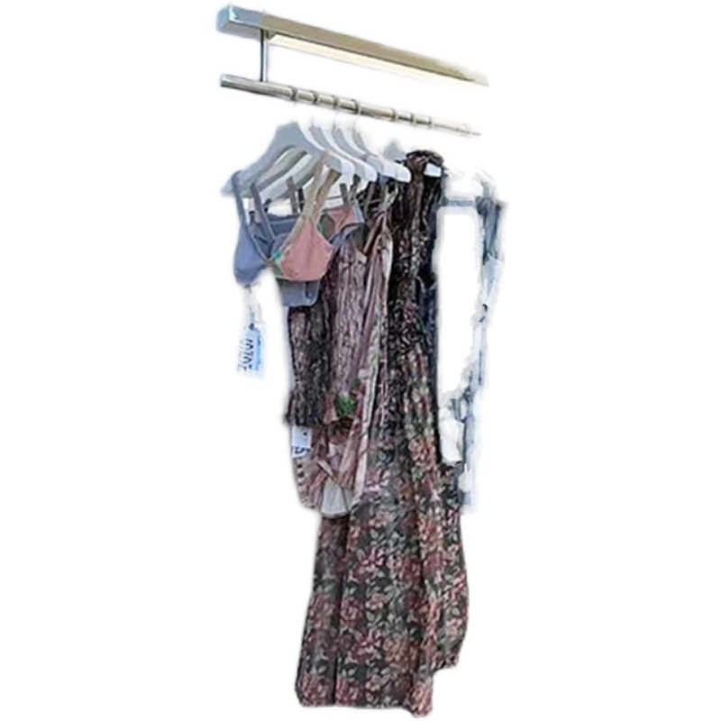 Clothing store stainless steel lamp suspended ceiling rack for men…