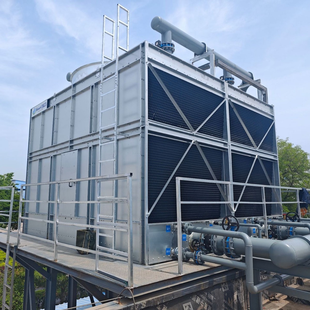 全钢开式横流冷却塔 烧结炉循环水冷却设备 运行稳定 节能省电