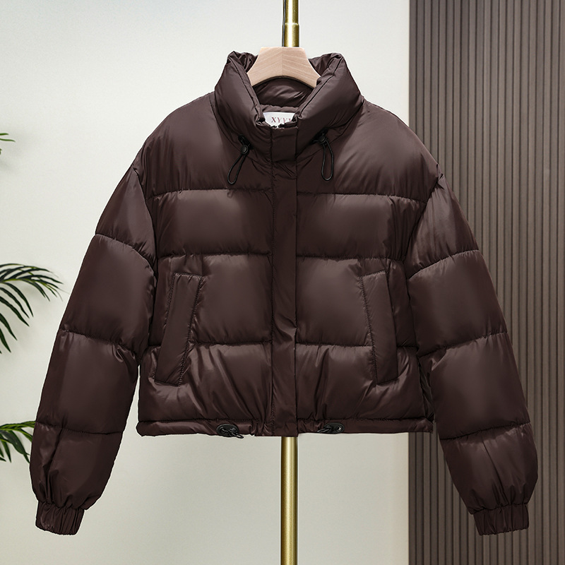 European and American style winter new casual women's clothing candy colored short, thick jacket, high waisted long_voghion.com