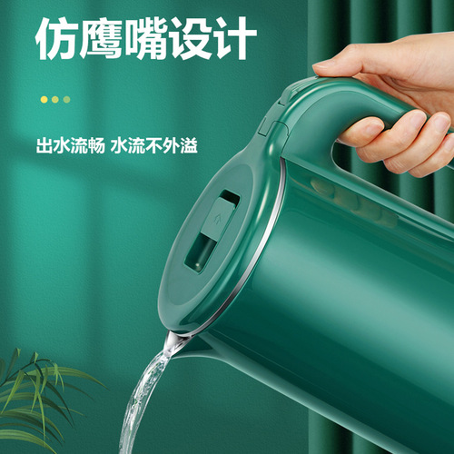 Factory Wholesale Changhong/Meigeng Food-Grade Stainless Steel Double-Walled Waterproof Electric Kettle