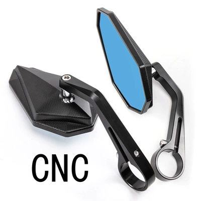 Cross-border motorcycle rearview mirror modified retro rearview handle mirror aluminum alloy reflector rearview mirror (Motorcycle rearview mirror) - full-cnc