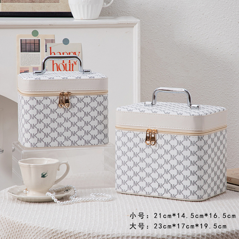 Caja de maquillaje de recuerdos de boda Caja de regalo Productos para el cuidado de la piel del hogar de gran capacidad para organizar maletas Almacenamiento de belleza