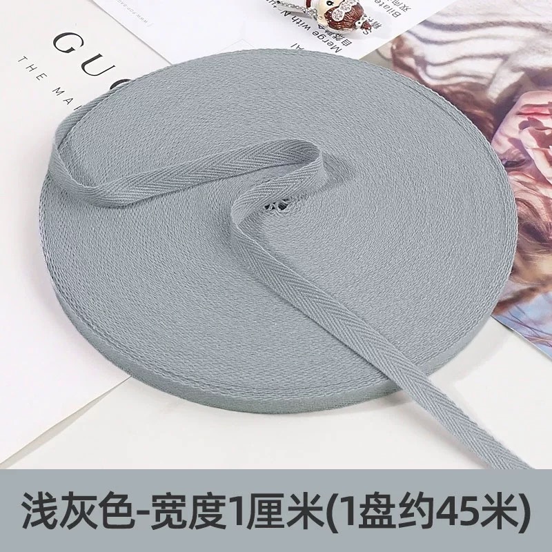 1cm de color algodón herringbone banda de borde de ropa textil casera banda de borde rodante banda de borde de cuello trasero chaqueta cuello prensado banda de borde