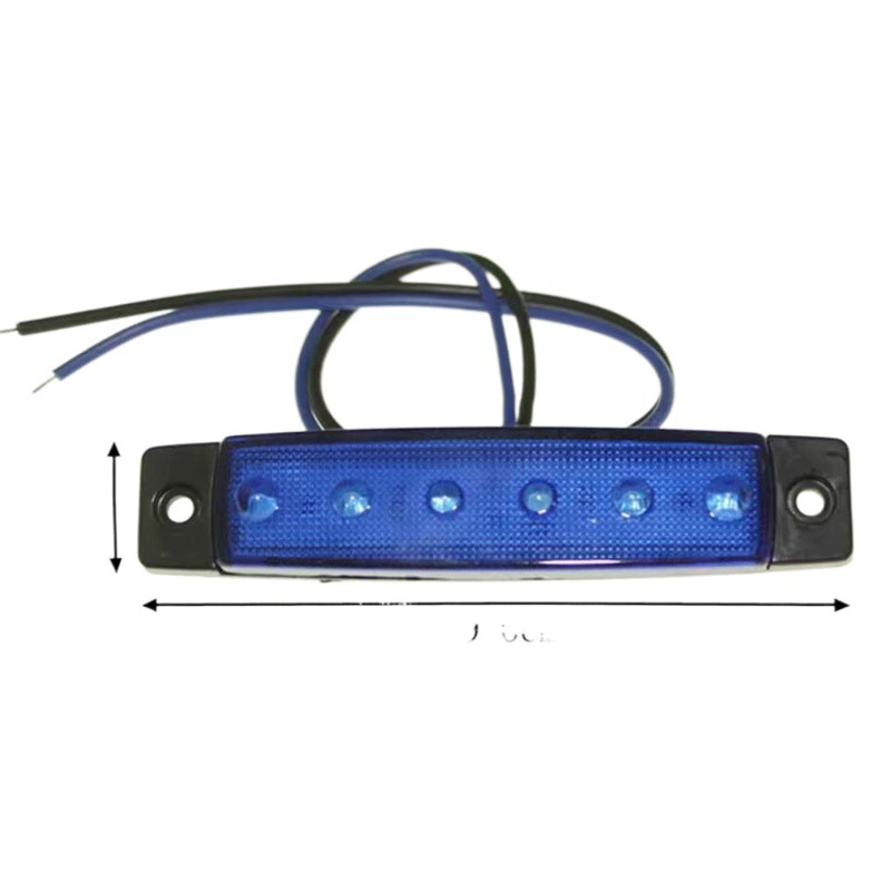 Трансграничный 6LED боковой световой сигнал грузовика 12V24V универсальный боковой свет грузовика трансграничный водонепроницаемый боковой свет