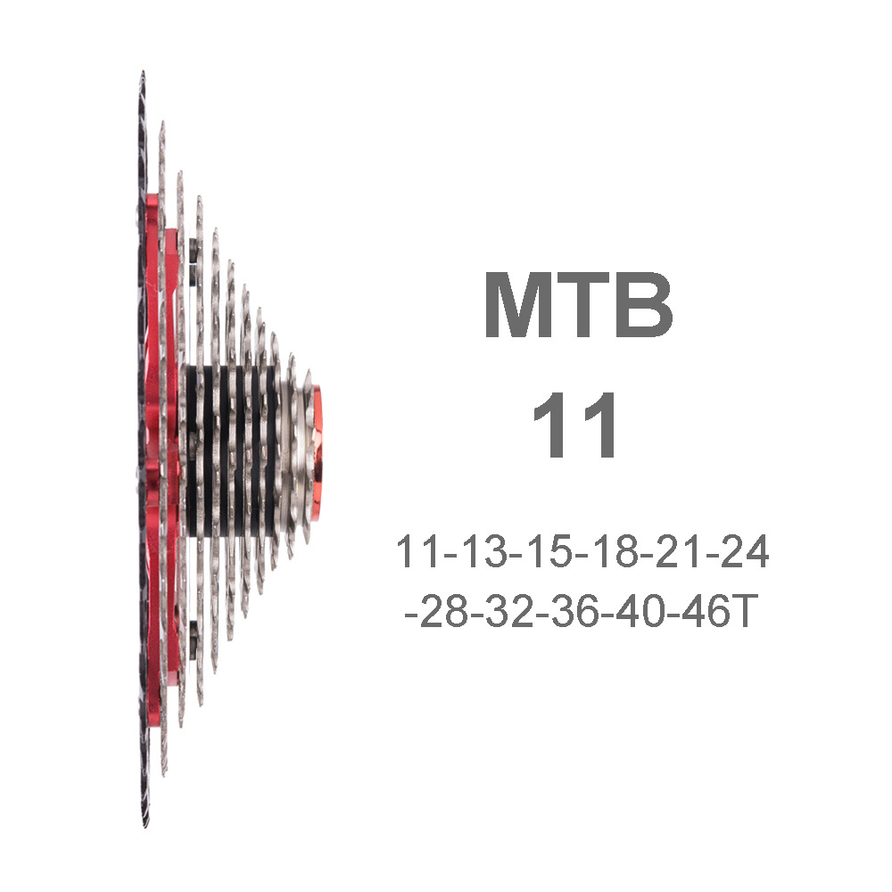 ZTTO/Persiguiendo bicicleta de montaña 11 velocidades 33 velocidades volante 11-46T volante de tarjeta de plata negra volante de dientes grandes