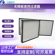 工业FFU高效过滤器 H13玻纤HEPA滤网99.99%无尘车间空气滤芯定制