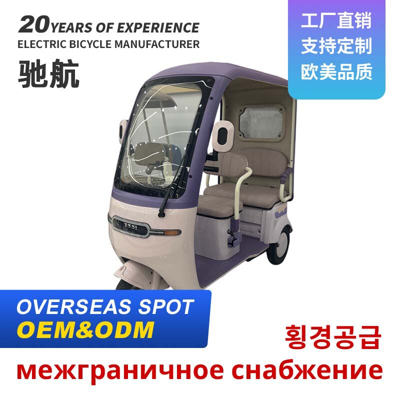 Home-use electric tricycle with canopy, comfortable soft seats for two people, suitable for daily short-distance travel Home-use electric tricycle with canopy, comfortable soft seats for two people, suitable for daily short-distance travel