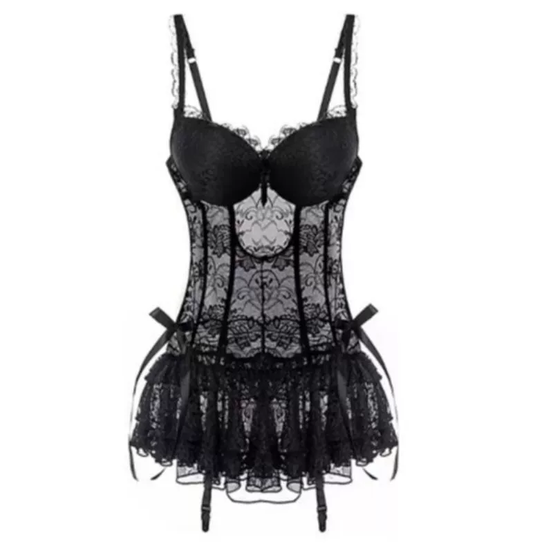 Sexy supporting underwear, lace uniform, set