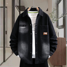 跨境 可代发2024春秋款外套男士牛仔夹克秋冬季加绒加厚保暖外衣