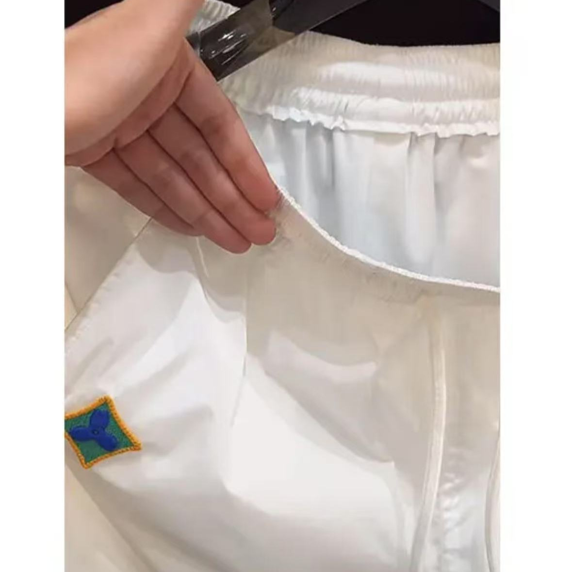 Men's Embroidered Logo Casual Shorts, Lightweight Quick Dry Swim Trunks, Drawstring Waist Summer Beach Shorts For Holiday, Gym & Daily Wea Hose Herren_voghion.com