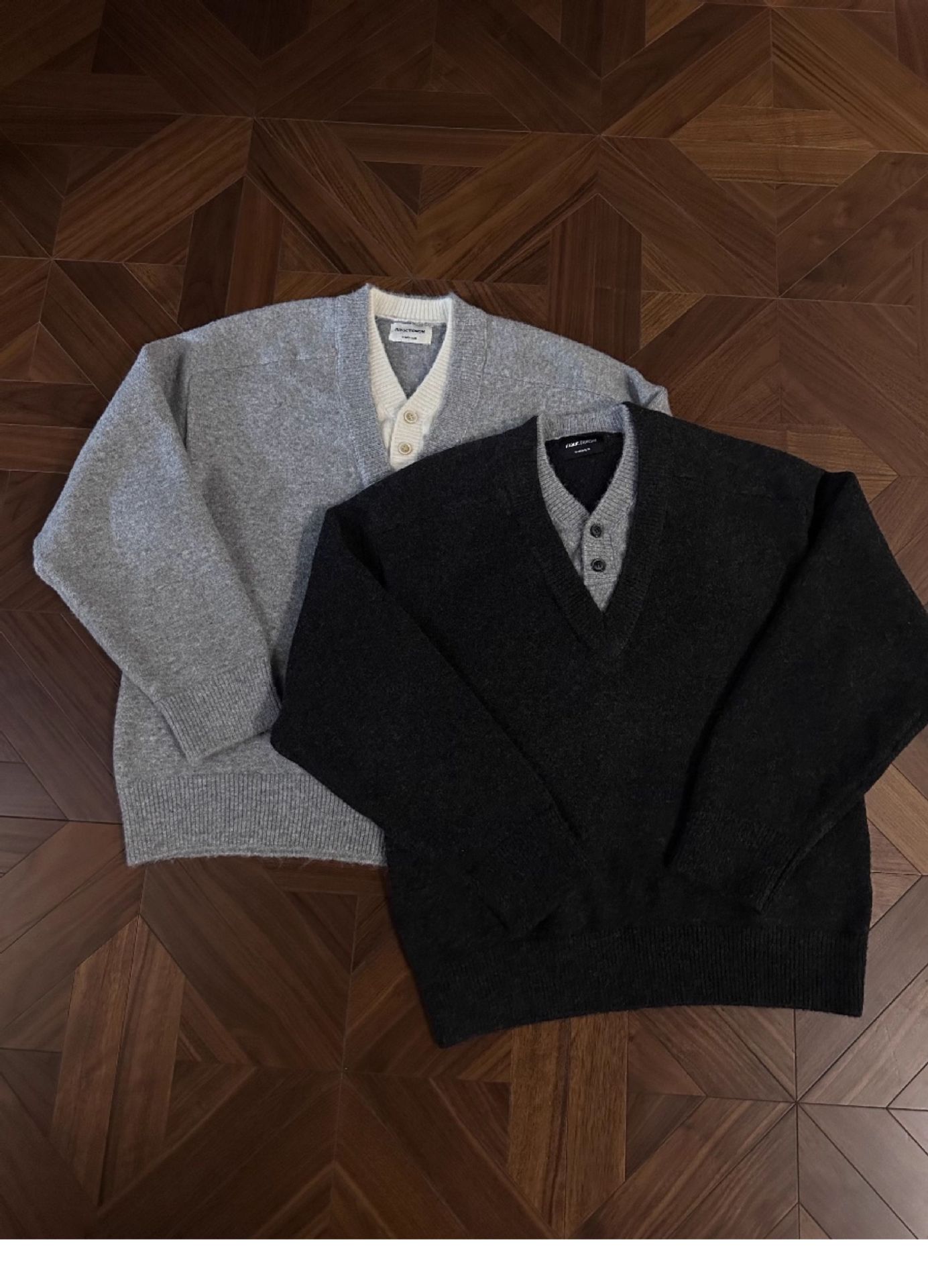 Herren V-ausschnitt Strickpullover Im Retro Preppy Stil Für Winter_voghion.com