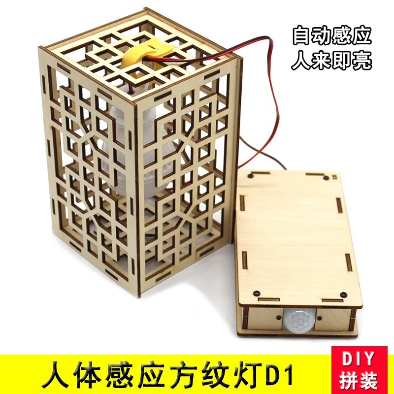 Lámpara de patrón cuadrado de inducción del cuerpo humano D2 (pequeña)