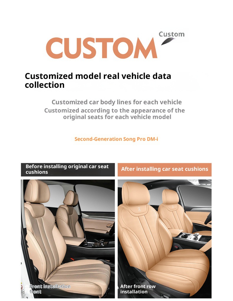 New Model Second-Generation Song Prodm-I Full Leather Car Seat Covers for Overseas Right-Hand Drive Vehicles, Cross-Border Full-Cover Car Seat Cushions