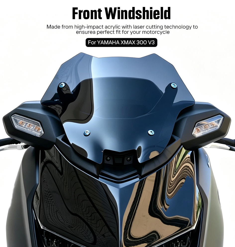 Suitable for Yamaha Xmax300 Front Windshield V3 Thai Version Modified Racing Windshield Model 25-26