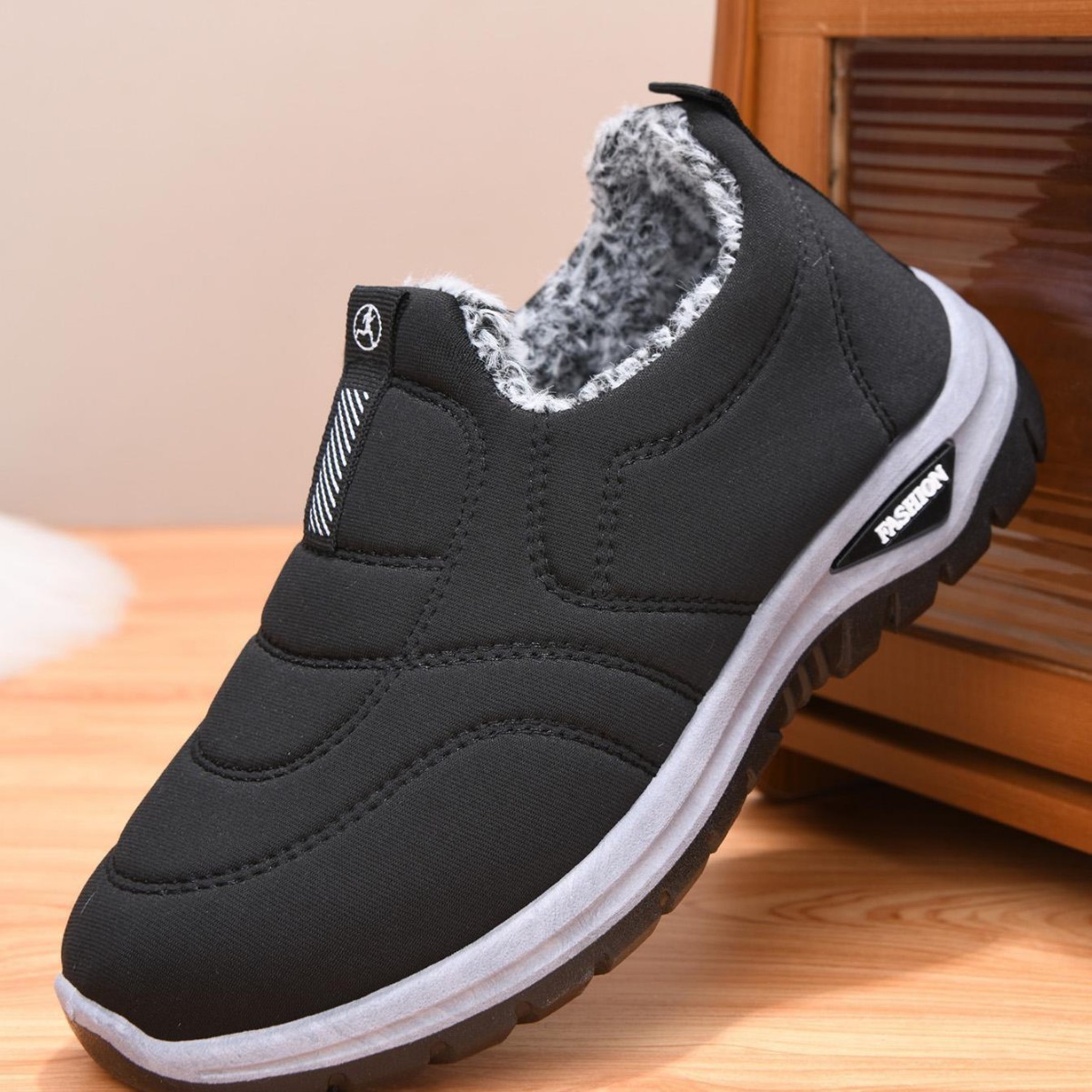 두꺼운 면화-M1 [블랙] 여성