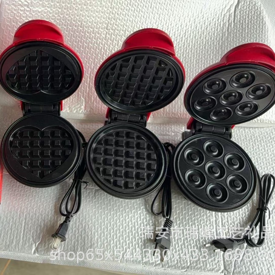 爱心华夫饼机家用面包机薄饼机迷你烘焙蛋糕华夫饼机三明治早餐机