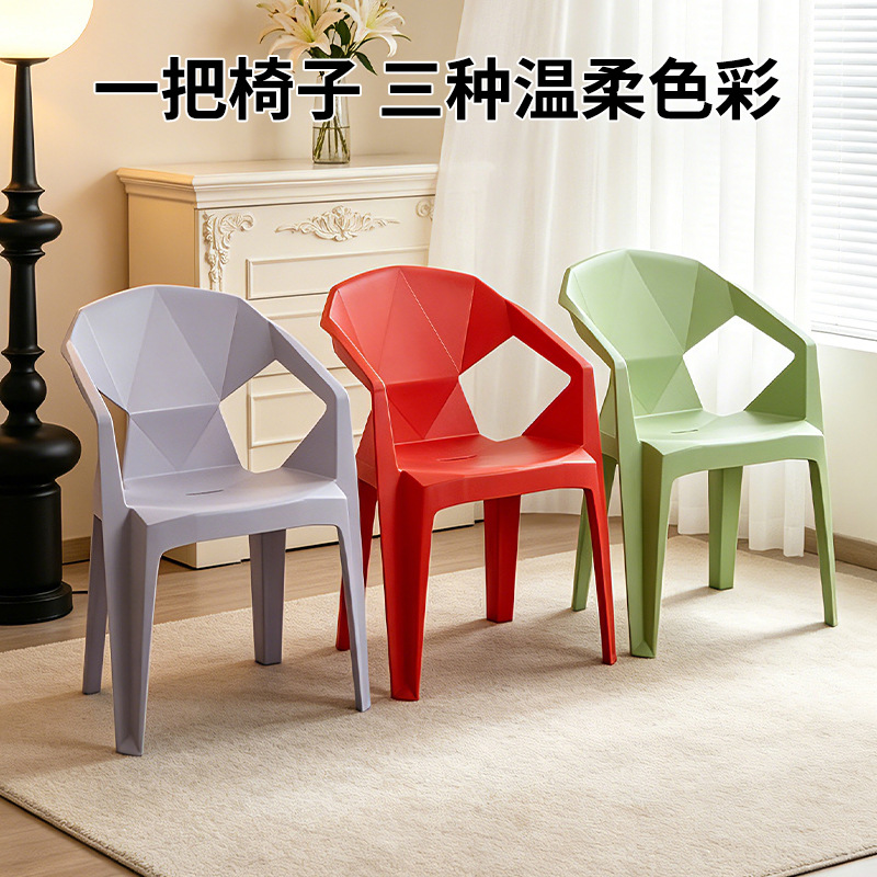 源头工厂夜市用可批发塑料凳子靠背椅成人可坐可爱可叠放塑料椅子