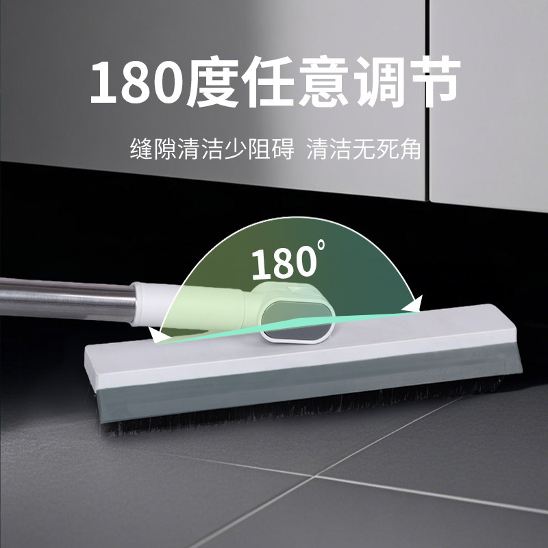 Cepillo de piso Cepillo de piso de baño de mango largo Cepillo de piso de lavado de piso de hueco Lavado de baño Limpieza de pared Lavado de inodoro Raspado de piso