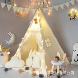 跨境儿童室内帐篷印第安家用亚马逊户外公主城堡玩具游戏屋批发