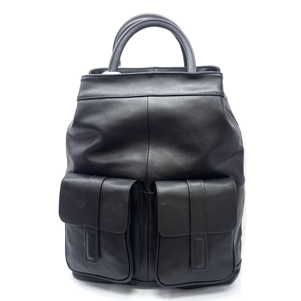 Large Backpack, Simple Casual Top Layer Cowhide Backpack, Business Travel Computer Backpack_voghion.com