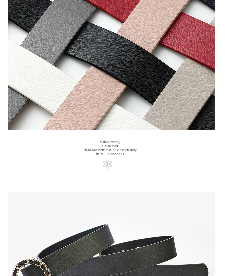 Fashion Geometric Pu Multi-color Belt Wholesale display picture 3