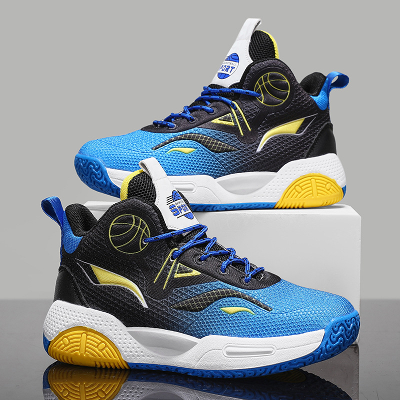 Los niños tienen una voz de los estudiantes de fricción zapatos de baloncesto nuevo verano 2025 niños grandes zapatos de deporte transpirables para niños hombres