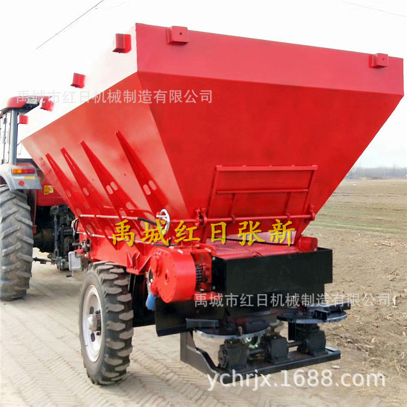 供应拖拉机带的DCF-5500施肥机 红日批发有机肥撒粪车 红日机械