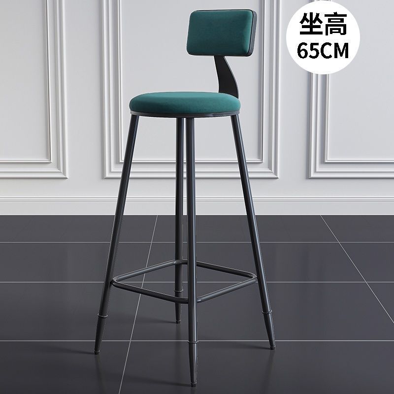 Silla de bar de hierro forjado simple taburetes de bar modernos para comidas caseras respaldados taburetes de bar de lujo ligero image 17