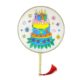 Children's DIY Hand-Painted Painting Fan Night Market Street Stall Square Stall Fan Primary School Students Summer Gifts