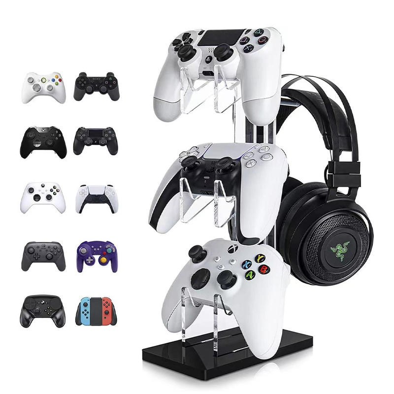 Soporte de exhibición de gamepad de acrílico Soporte de auriculares de escritorio transparente inalámbrico PS4 Soporte de mango universal PS5